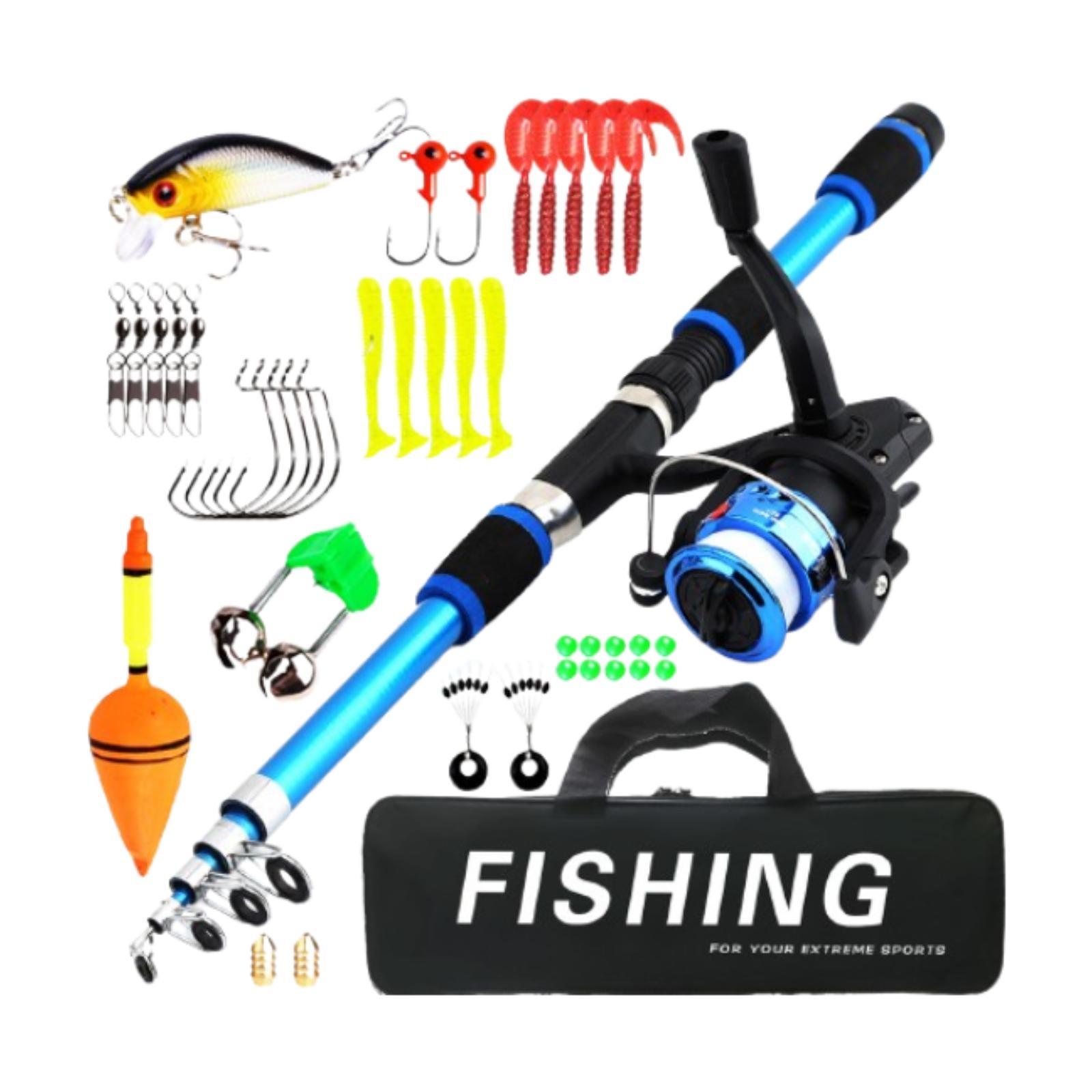 figatia Kids Fishing Pole Fishing Accessories Travel Telescopic Fishing Rod and